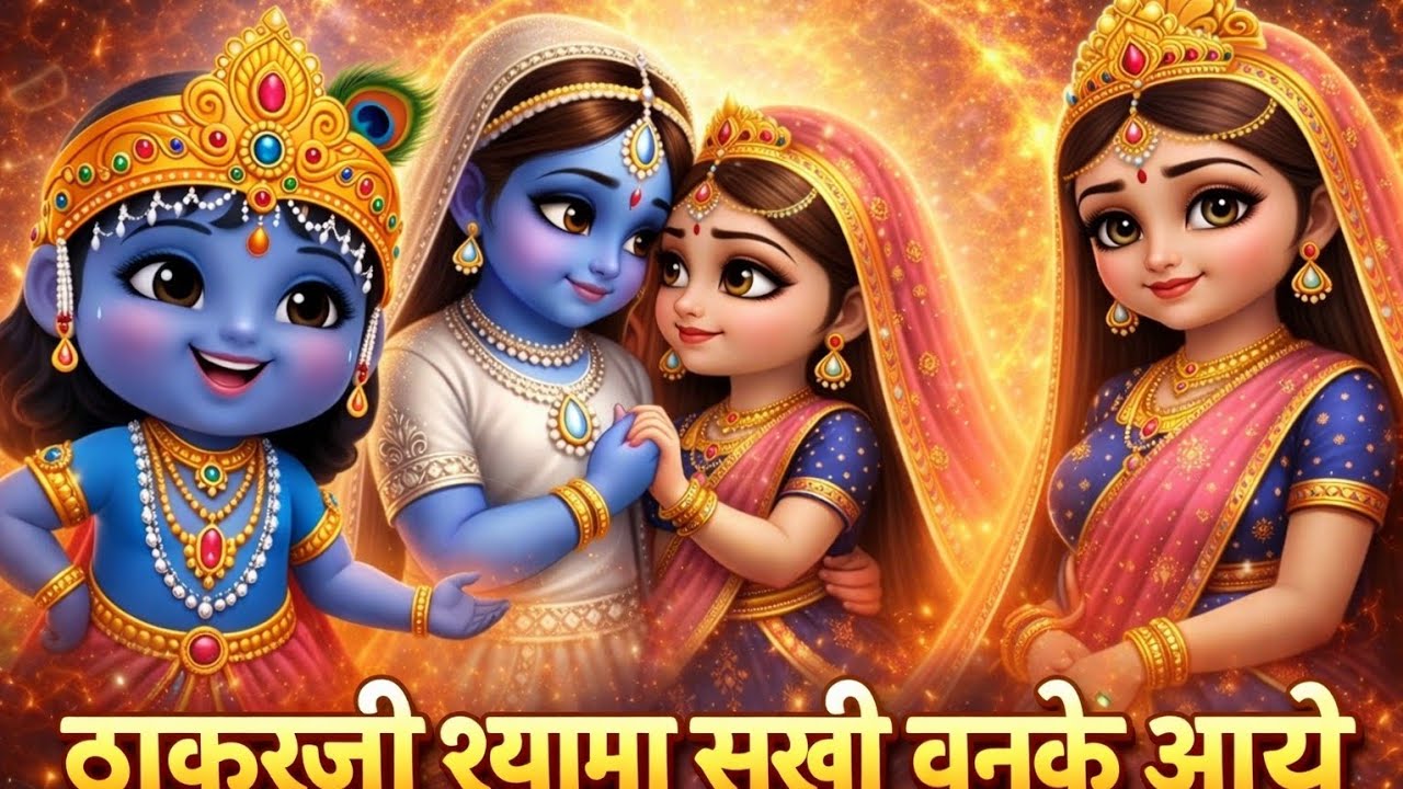  ठाकुरजी श्यामा सखी बनके आये| प्रेम परीक्षा |@BhaktiPath #animation #RadhaKrishna #krishnaleela 