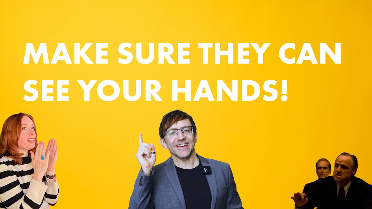 Make sure they can see your hands! Body language secrets of top speakers