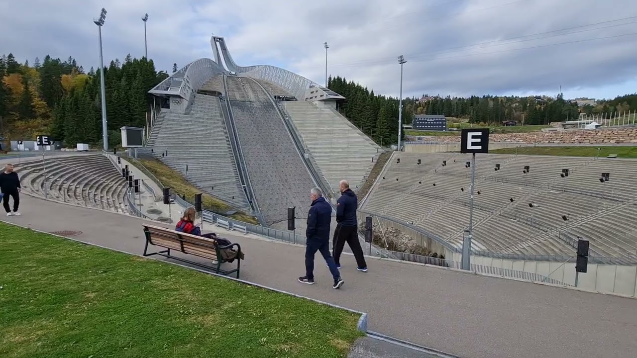 Oslo Drive to Holmenkollen Ski Jump. October 2022. Norway V#114.