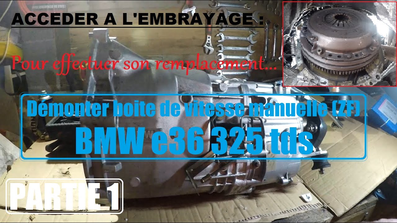 BMW e36 325 tds : Démonter la boite de vitesse manuelle (ZF).