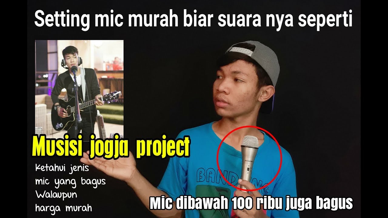 Setting mic dynamic murah biar suaranya mirip musisi jogja project menggunakan soundcard v8