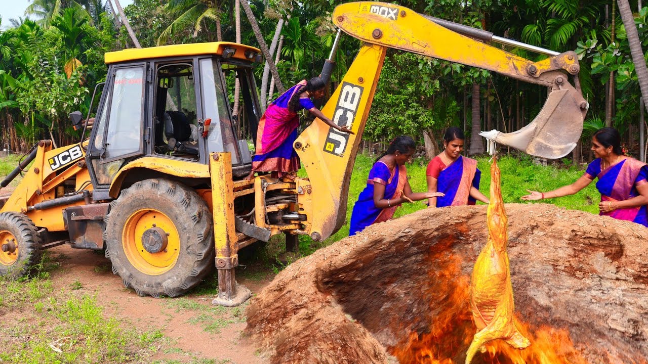 Roasted A Full Goat | Can't Do Without An Excavator | Underground Cooking