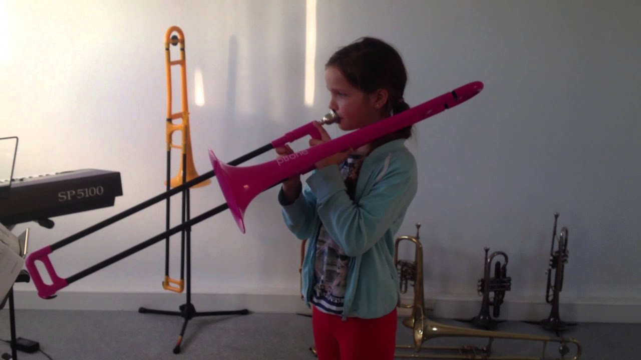 Muzieklessen bij Roxi - Trombone les - Sienna