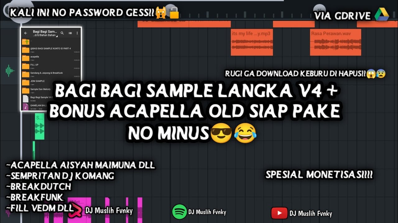 Rugi Ga Download!! Bagi Bagi Acapella Dan Sample Langka V4 No Password!!😎😋