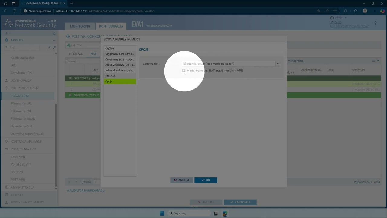 Instrukcja konfiguracji EZD RP w Stormshield Network Security