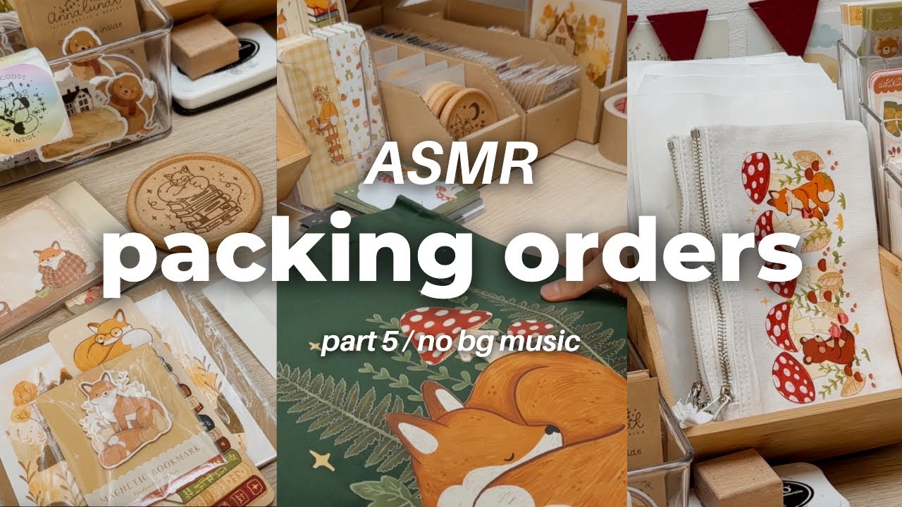ASMR Packing Orders - pt.5 ✿ no music or talking | small business