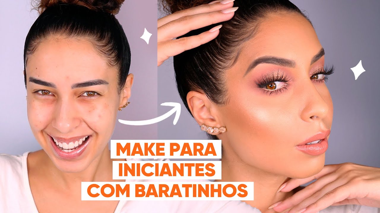 MAKE PRA INICIANTES SÓ COM BARATINHOS - PASSO A PASSO DA PELE E OLHO | JULIANA LOUISE