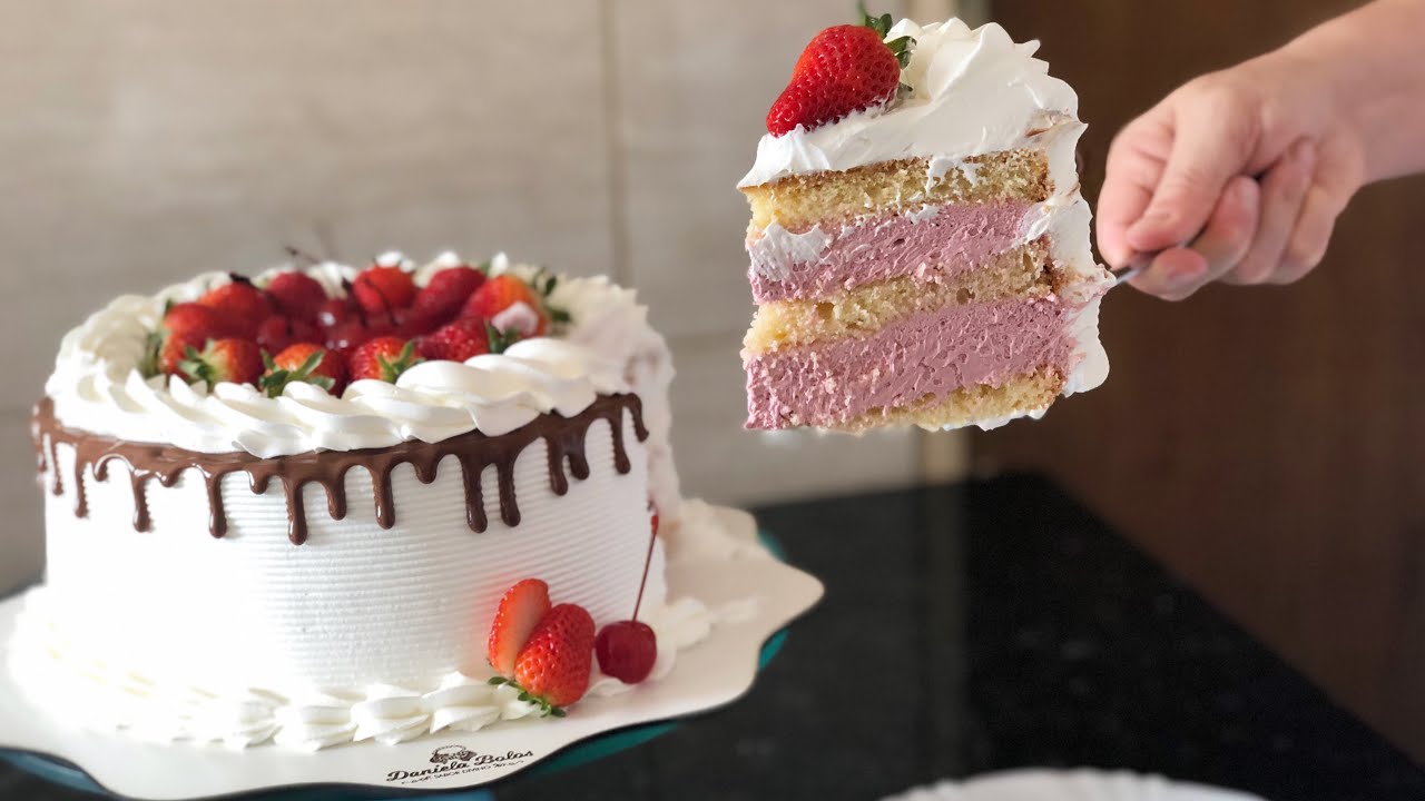 BOLO MOUSSE DE FRUTAS VERMELHAS | SUPER FÁCIL E MARAVILHOSO