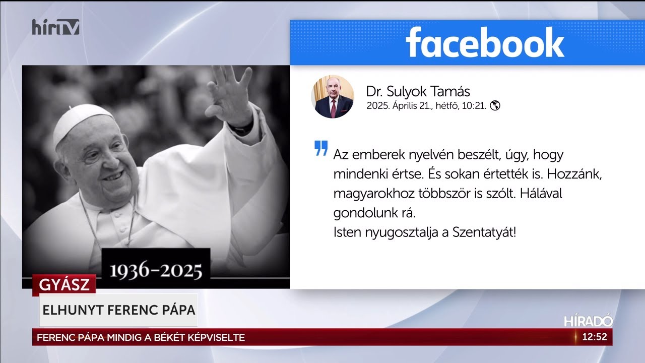 Így reagáltak a magyar politikusok Ferenc pápa halálhírére - HírTV