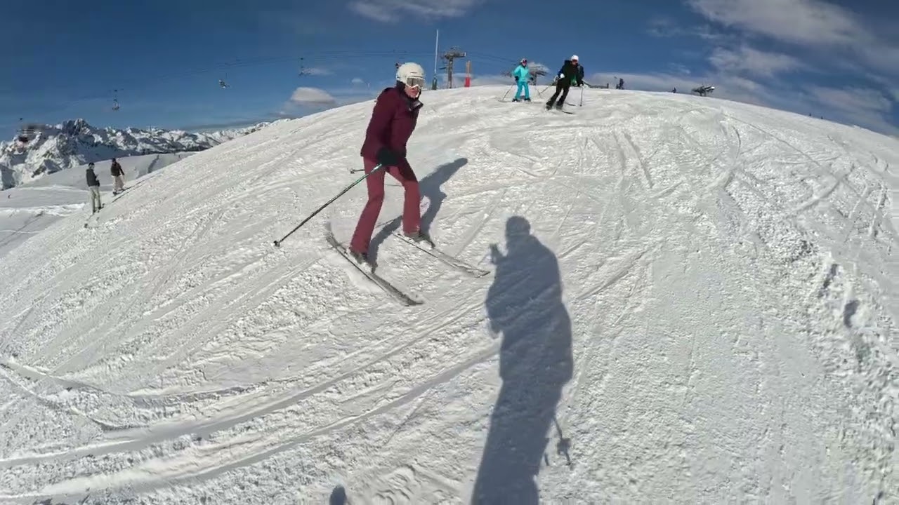 Angela ski shorts turns Alpe d'Huez fev 4 26