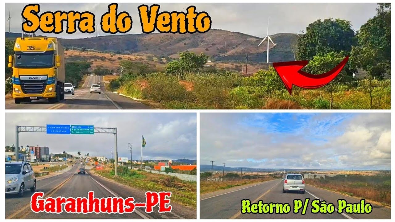 VIAJANDO DE VOLTA DAS FÉRIAS. PASSANDO POR GARANHUNS  E PARANATAMA . NAS USINAS EÓLICAS 