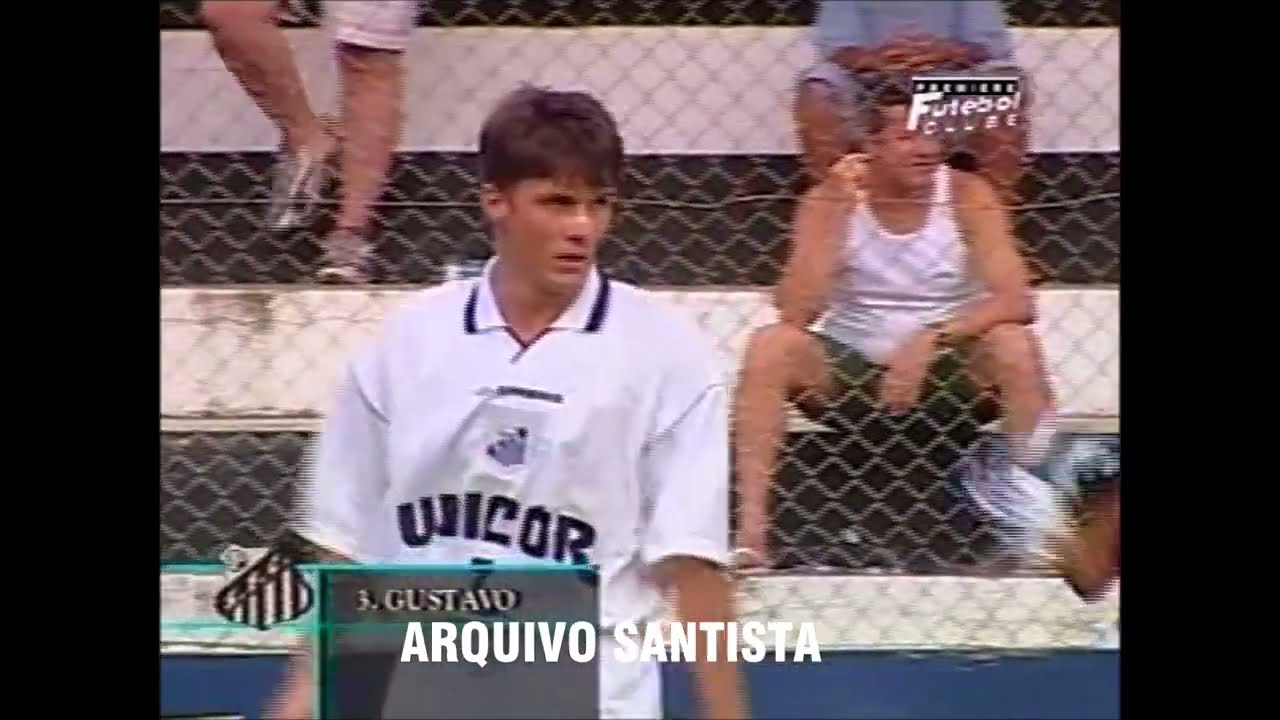 GUSTAVO NERY ABRE O PLACAR PRO PEIXAO NO JOGO SANTOS 4X2 CORINTHIANS CAMPEONATO PAULISTA 1999