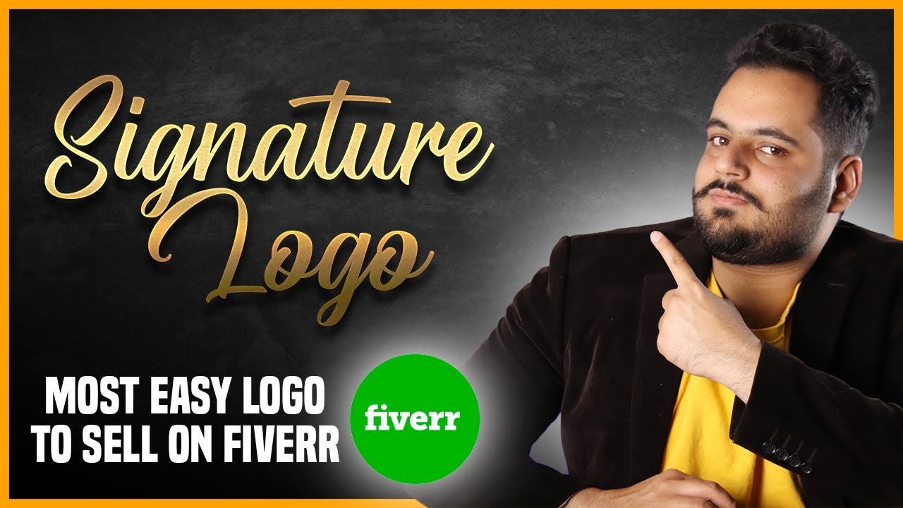Signature Logo Design Tutorial | Most Easy Logo to Sell on Fiverr