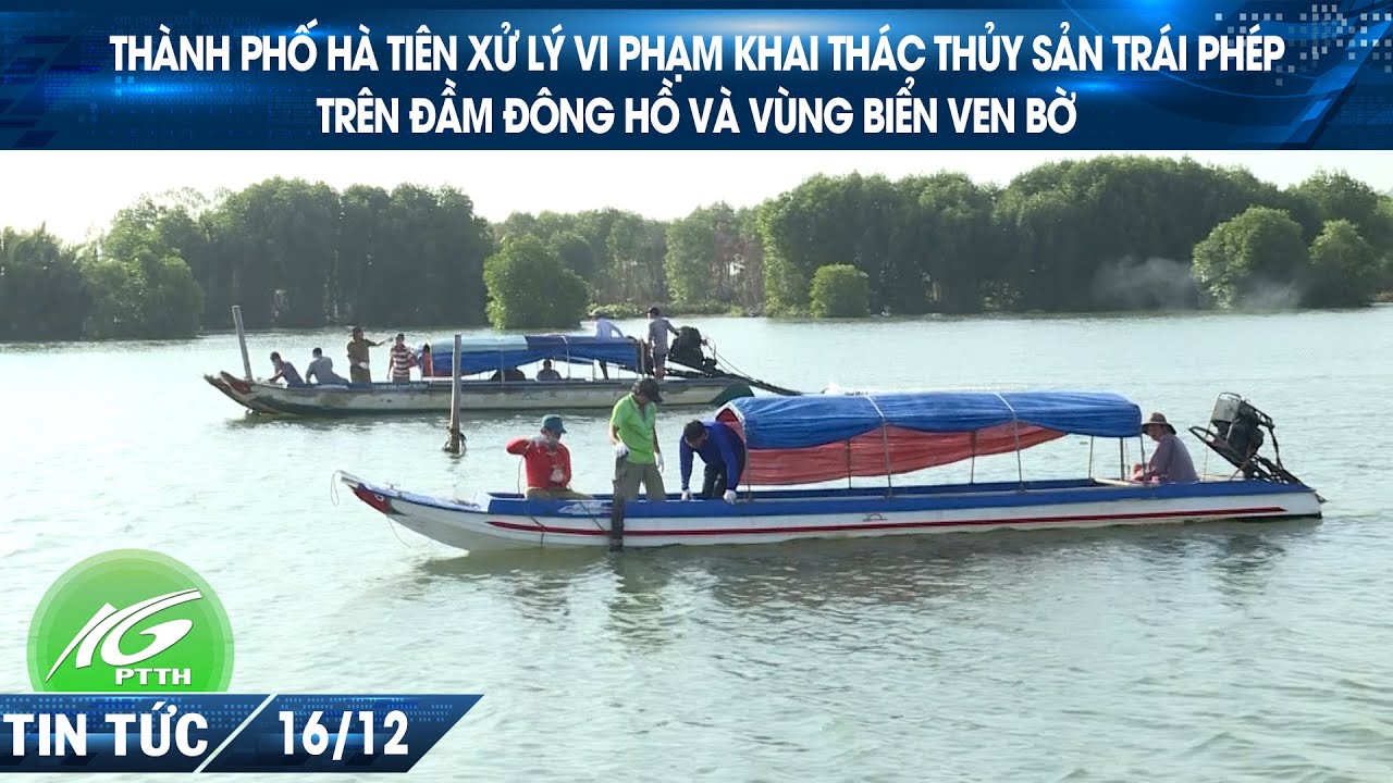 Thành phố Hà Tiên xử lý vi phạm khai thác thủy sản trái phép trên đầm Đông Hồ và vùng biển ven bờ