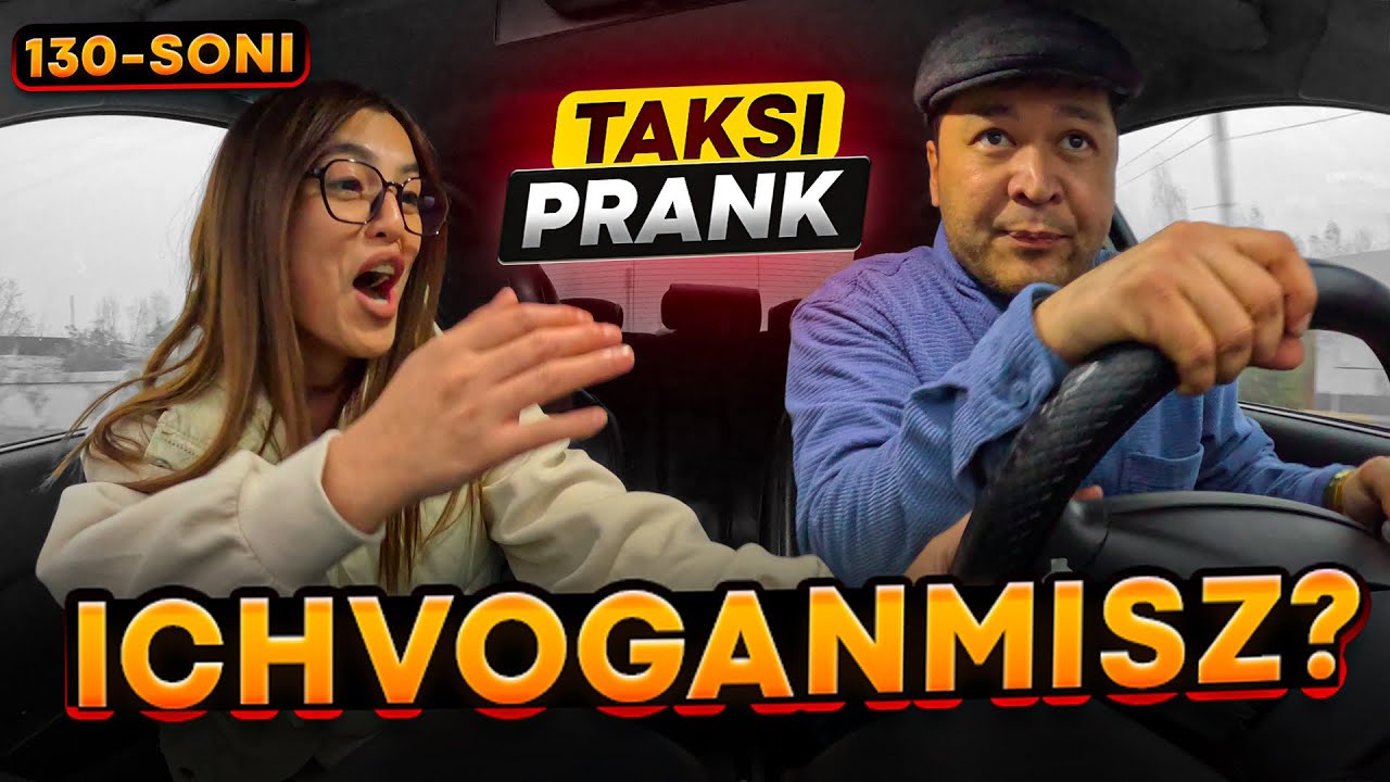 Taksida prank 130-soni🚖 Alkash obrazidaman🍻 Qiz qo'rqib ketti😃