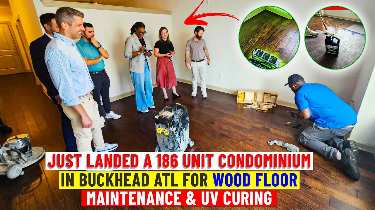 Just landed a 186 Unit Condominium in Buckhead ATL for Wood Floor Maintenance & UV Curing