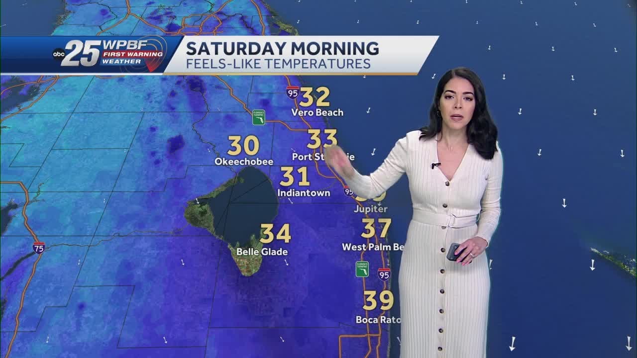 Big chill moving in tonight across South Florida