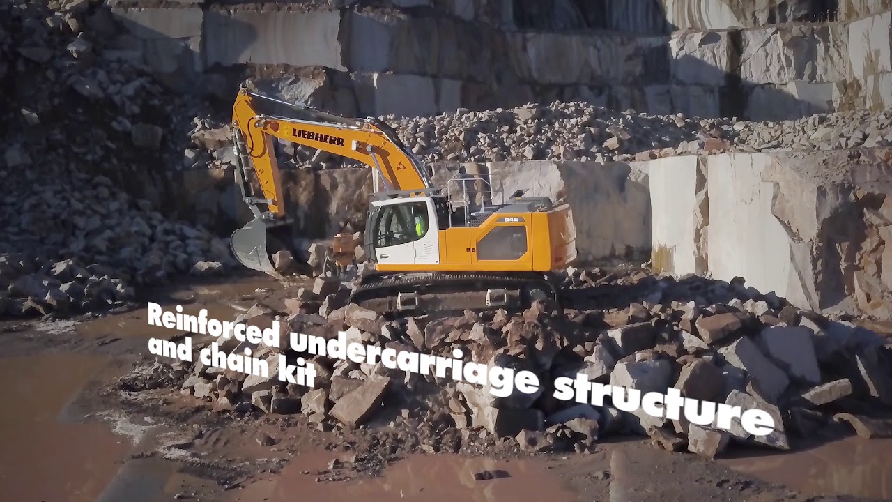 Liebherr - The crawler excavator R 945 in quarry