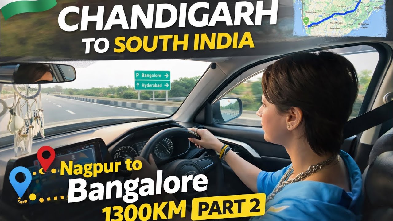 Chandigarh to South India Non-Stop car Drive Experience | Nagpur to Bangalore Part 2