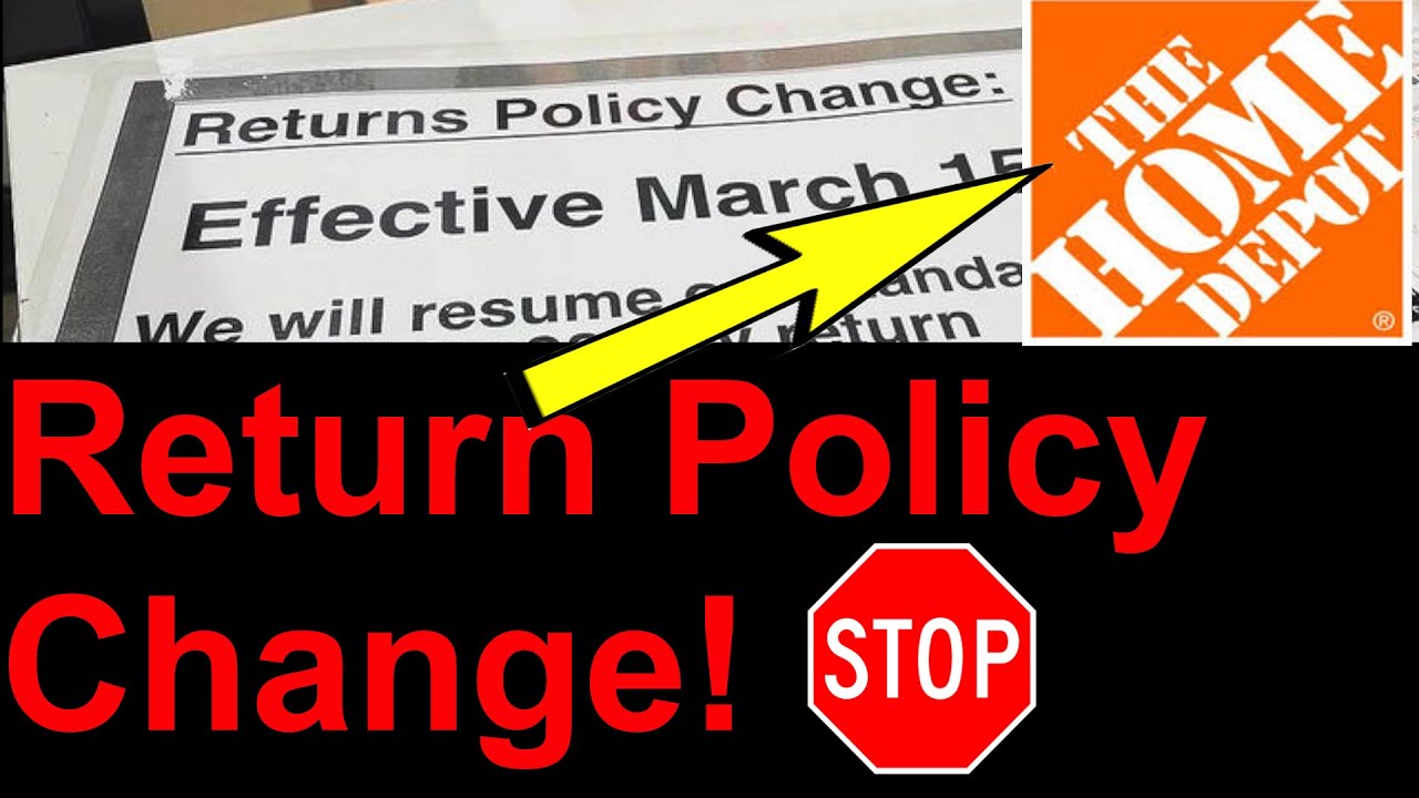 Return Policy Change @ Home Depot