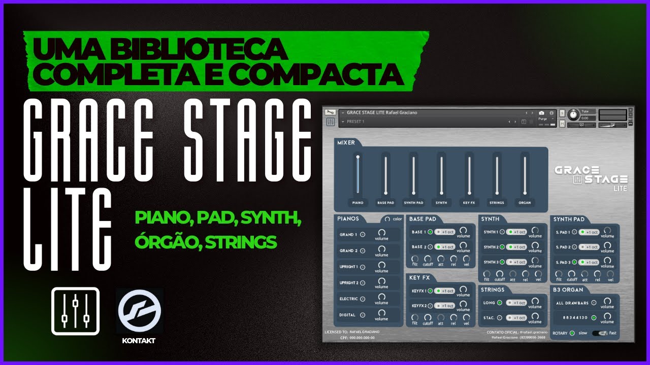 COMPLETA E COMPACTA! | GRACE STAGE  LITE - REVIEW (Kontakt)