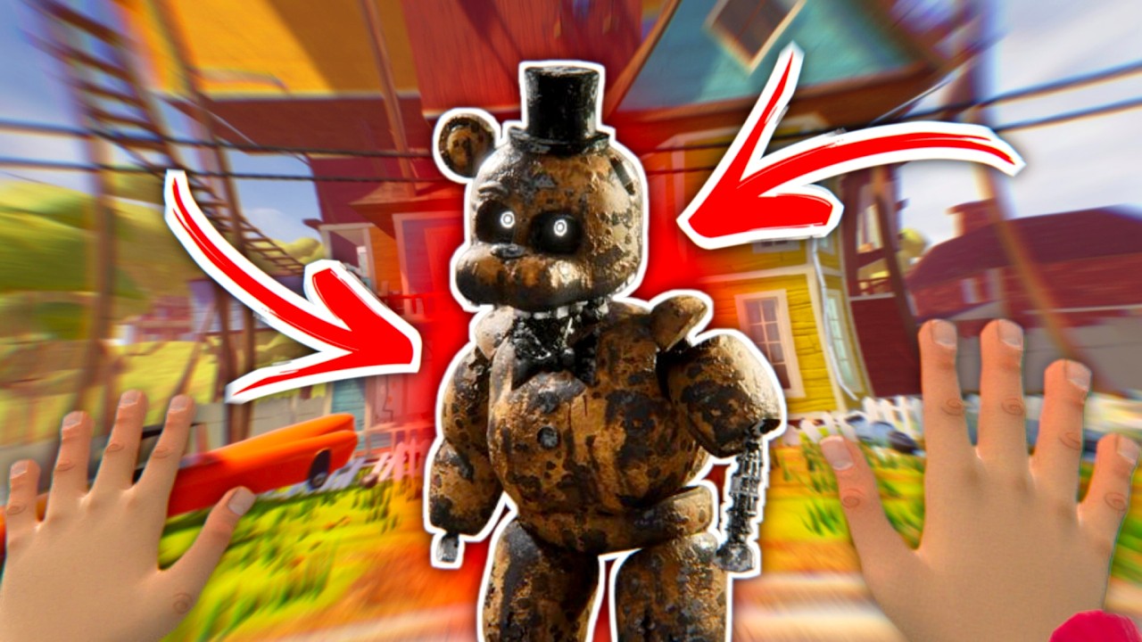 😱МИШКА ФРЕДДИ ТЕЛЕПОРТИРУЕТСЯ!? Teleporting Ignited Freddy in Hello Neighbor