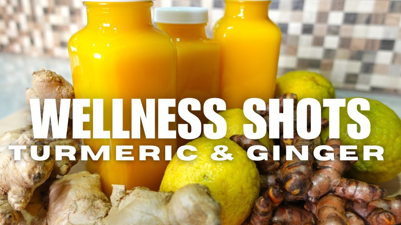 HOW TO MAKE GINGER AND TURMERIC WELLNESS SHOTS (using a BLENDER)