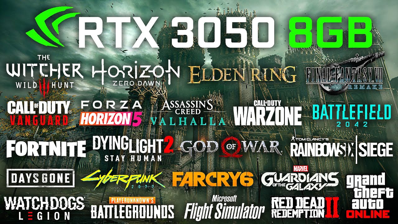 GeForce RTX 3050 8GB Test in 30 Games at 1080p (Ryzen 5 3600)