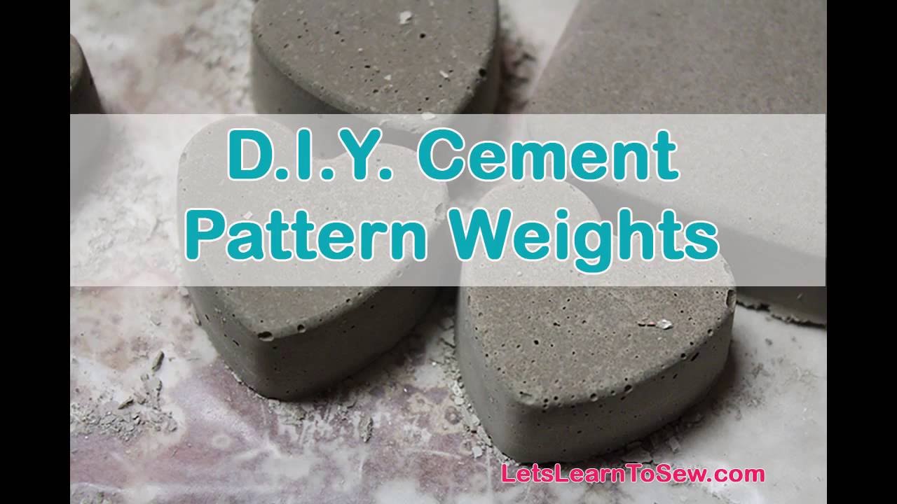 How To Make Cement Pattern Weights for sewing