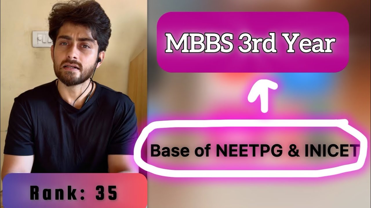 Approach to 3rd Year MBBS- A Broad overview | AIR 35                 #neetpg #inicet #aiims