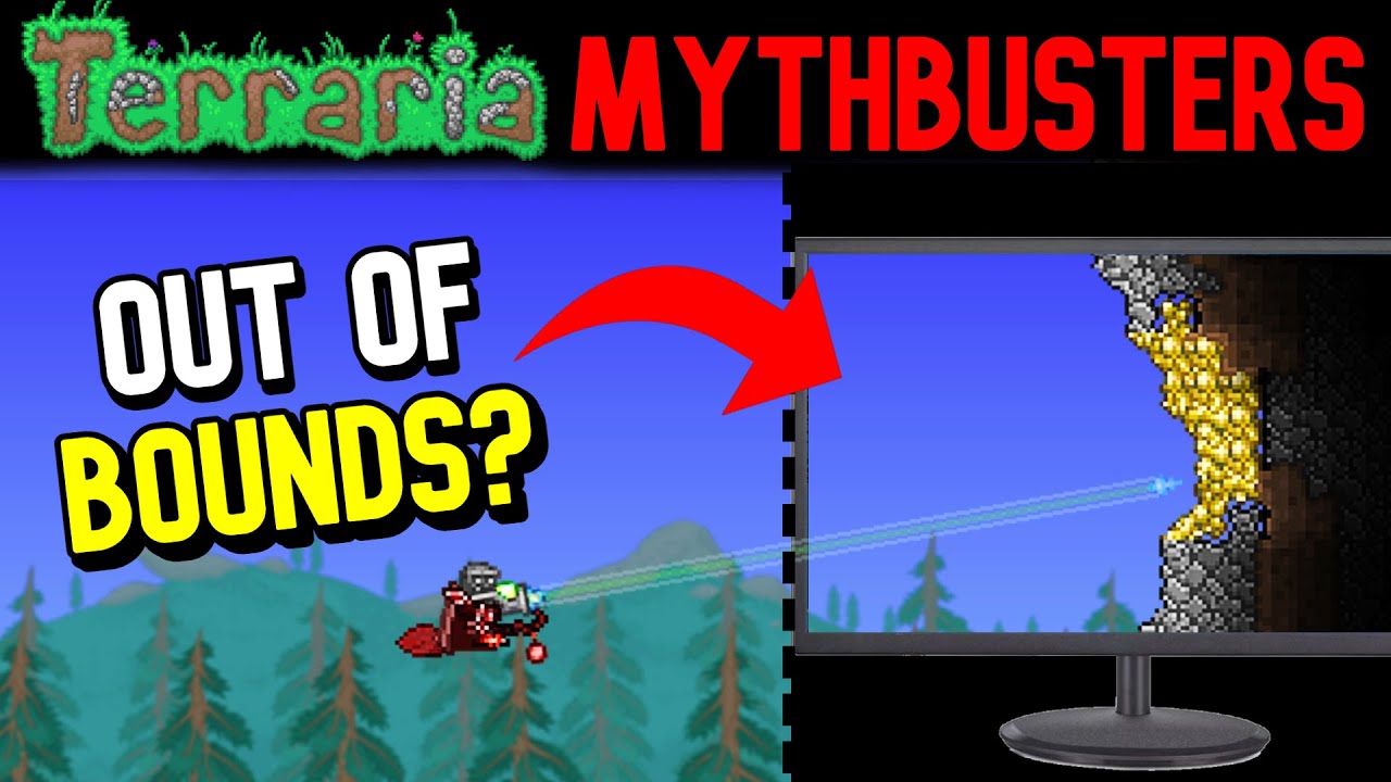 Can you MINE Out of Bounds with another Monitor? | Terraria Journey's End Mythbusters