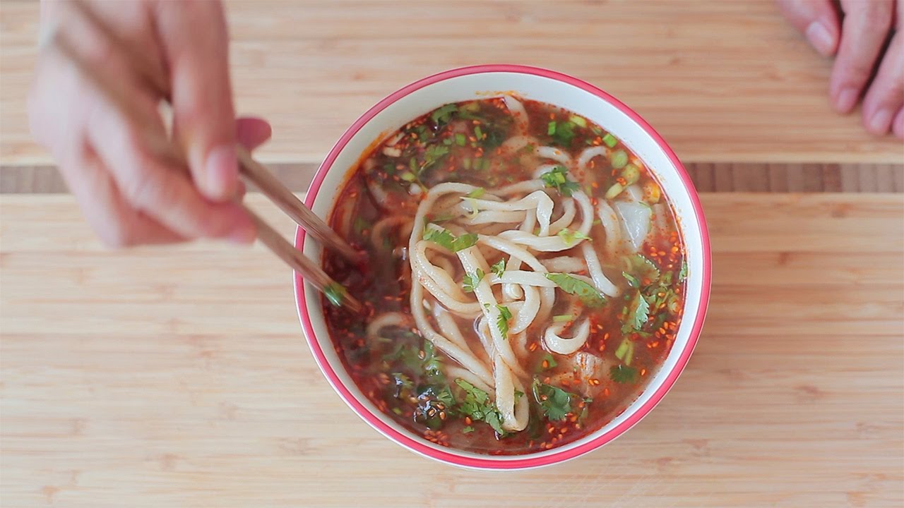 Handgezogene chinesische Nudeln