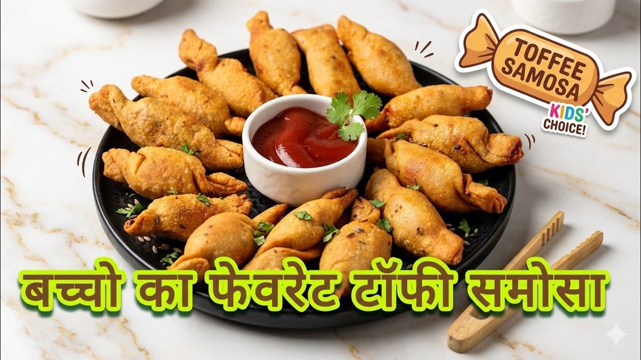 Bachcho ka Favourite टॉफी Samosa। Not choclate recipe 