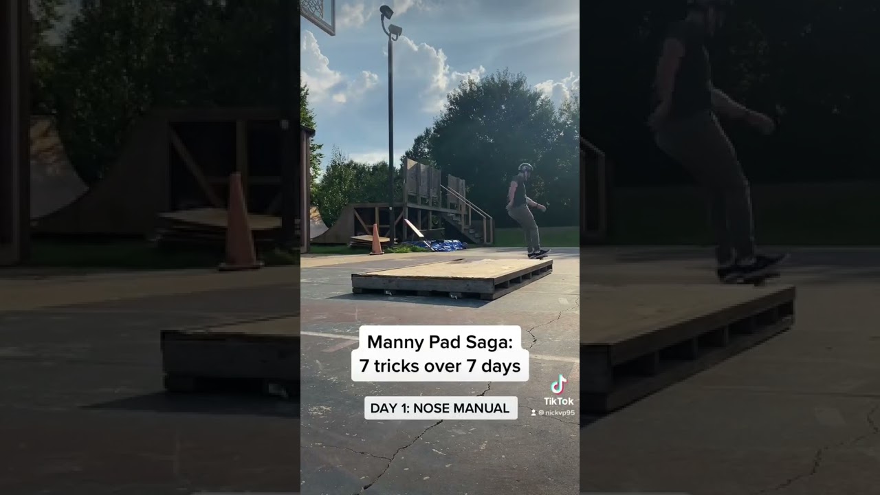 Manny Pad Saga Day 1 #skateboarding #manual #skate #skatingvideos
