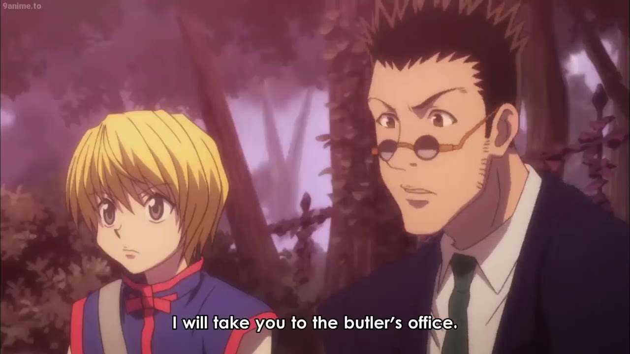 The Zoldyck Mansion. Gon saves killua