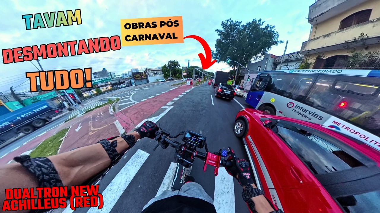 TRANSITO PESADO PÓS CARNAVAL?! - Dualtron New Achilleus (RED)