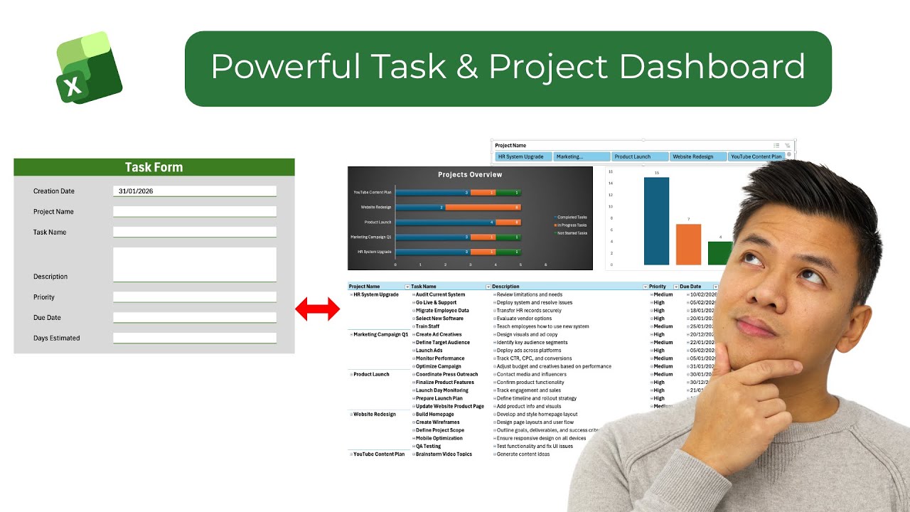 Stop Using Excel Wrong — Build This Smart Task Dashboard Part 1