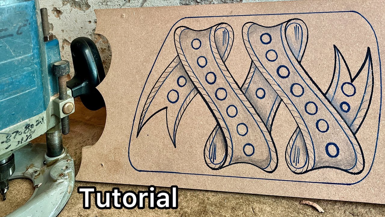 Beginners wood carving project / how to make wood carving design//wood carving video for beginner
