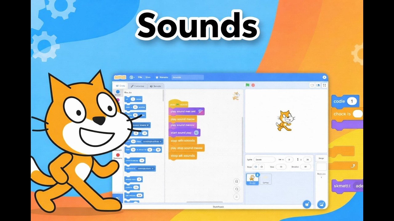 فيديو12: شرح أوامر الصوت  في سكراتش الجزء التاني| Scratch SoundsTutorial Part 2