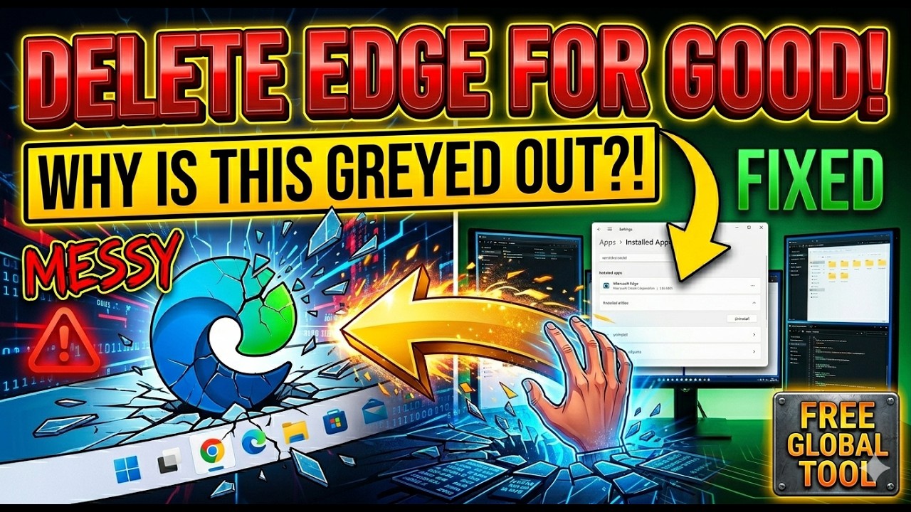 Как полностью удалить Microsoft Edge (рабочий метод 2026 года)