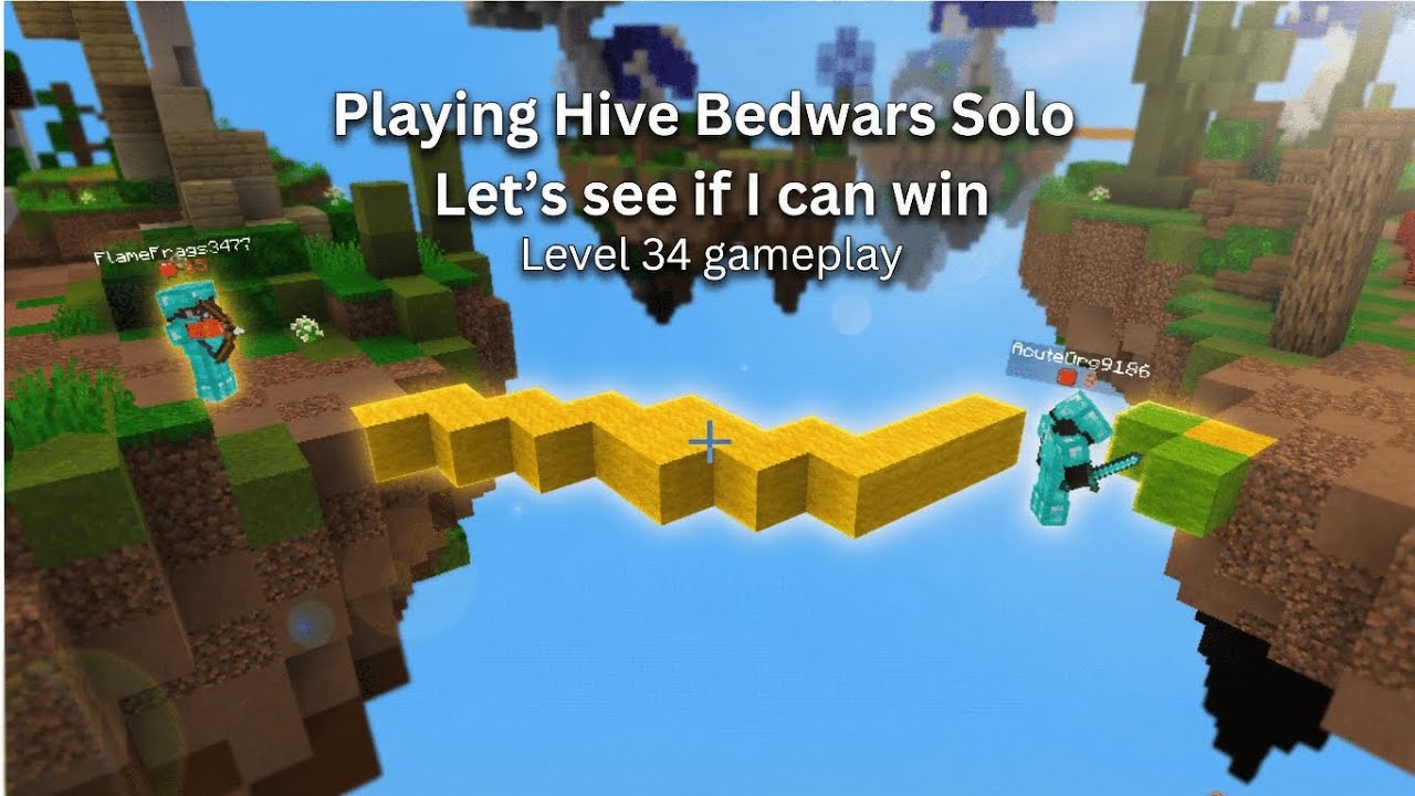 Playing Hive Bedwars Solos let's see if I can win