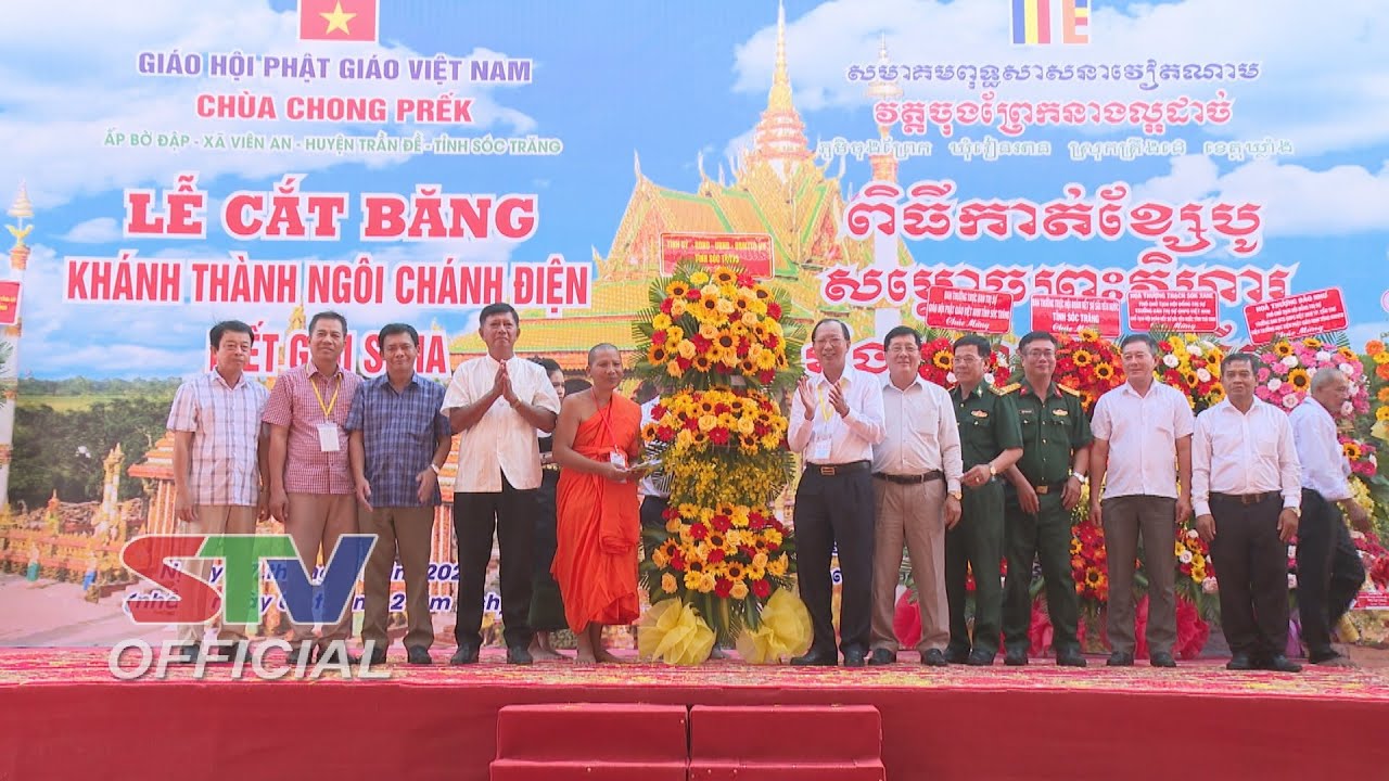 ពិធីកាត់ខ្សែបូសីមាវត្តចុងព្រែក - Lễ cắt băng khánh thành sây ma chùa Chông Prêk