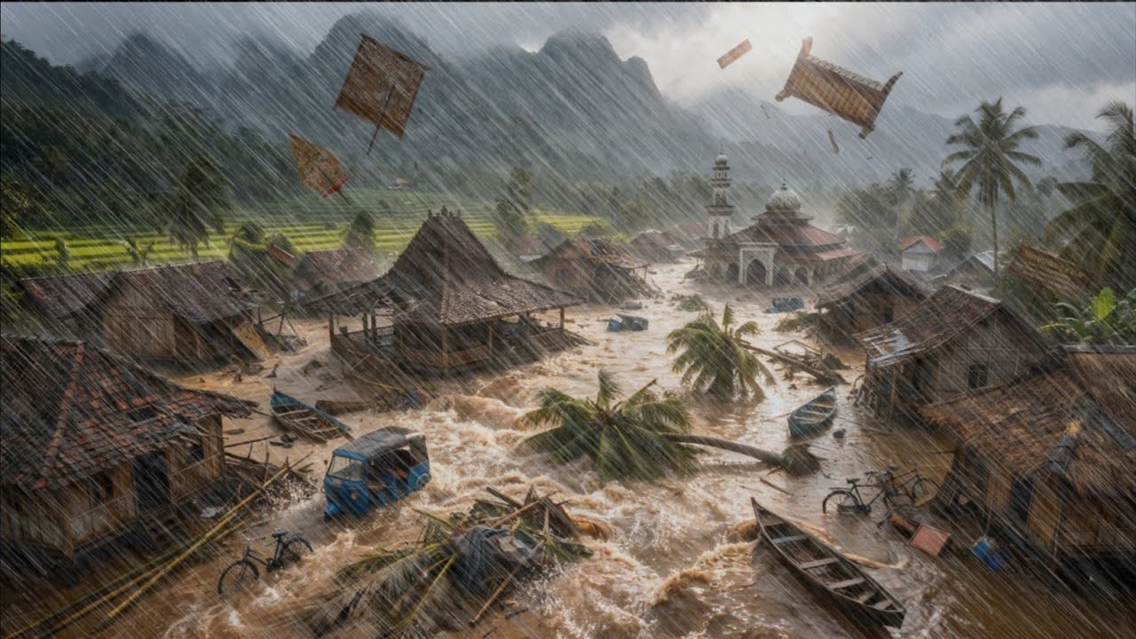 Разрушительный ливень обрушился на жизнь в отдаленной деревне Индонезии, причинив огромный ущерб ⛈️😴