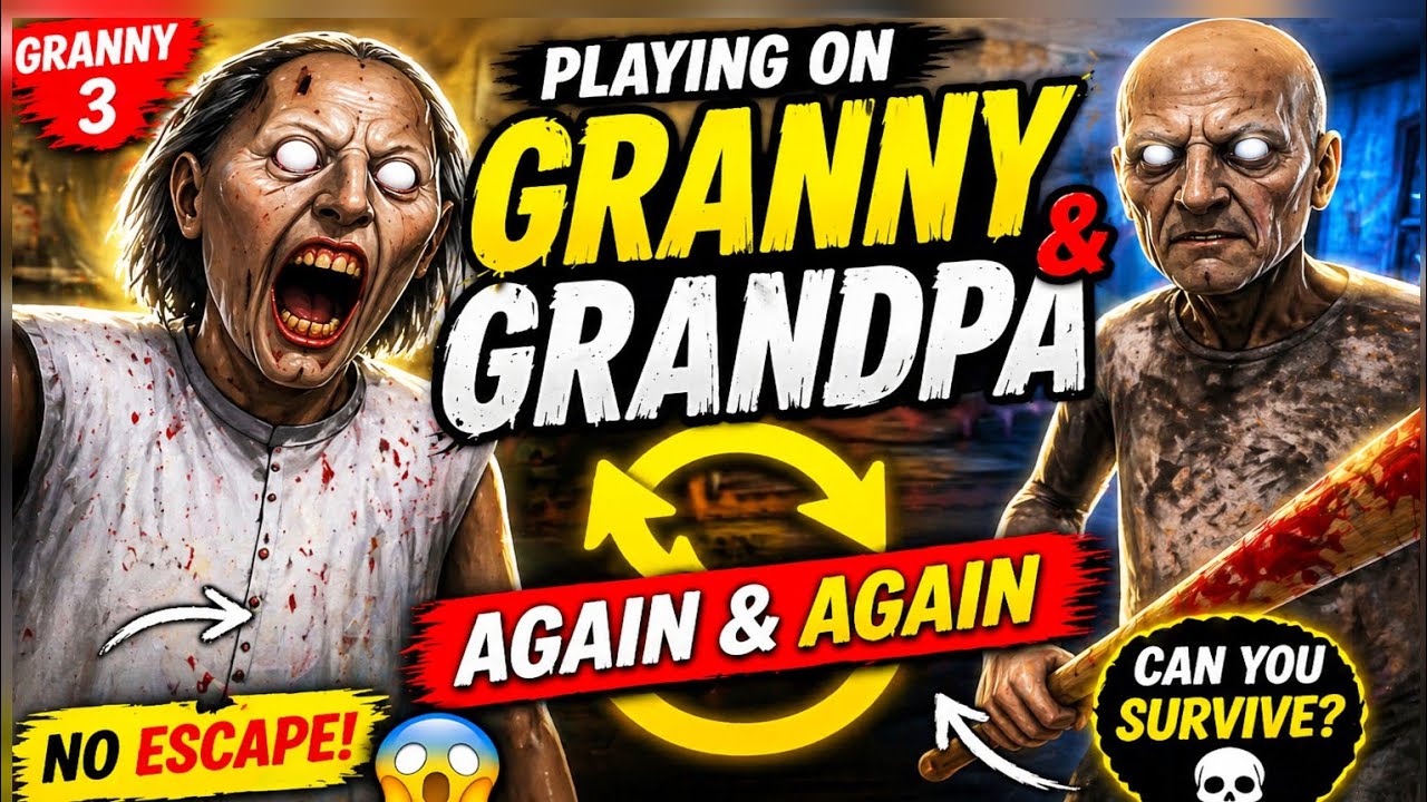 Playing Granny as Grandpa In Granny 3|| मजेदार Exit Granny And Grandpa  ( Game Mod Menu) #granny