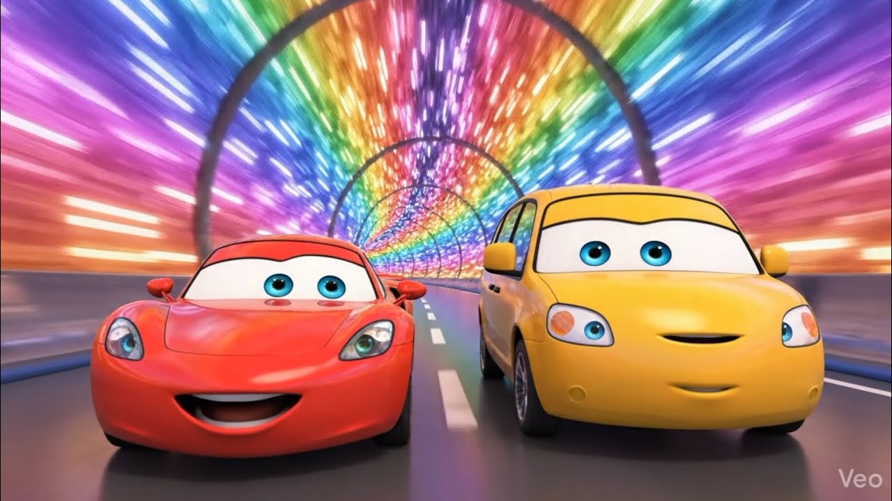 Turbo Red and the Magic Rainbow Road 🌈🚗 | Fun Cartoon Cars Adventure