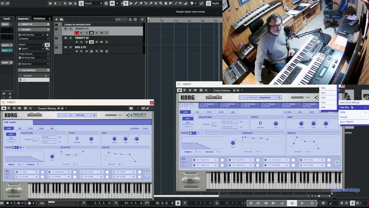 Tocar simultaneamente con varios teclados controladores en cubase gestionando varios instrumentos
