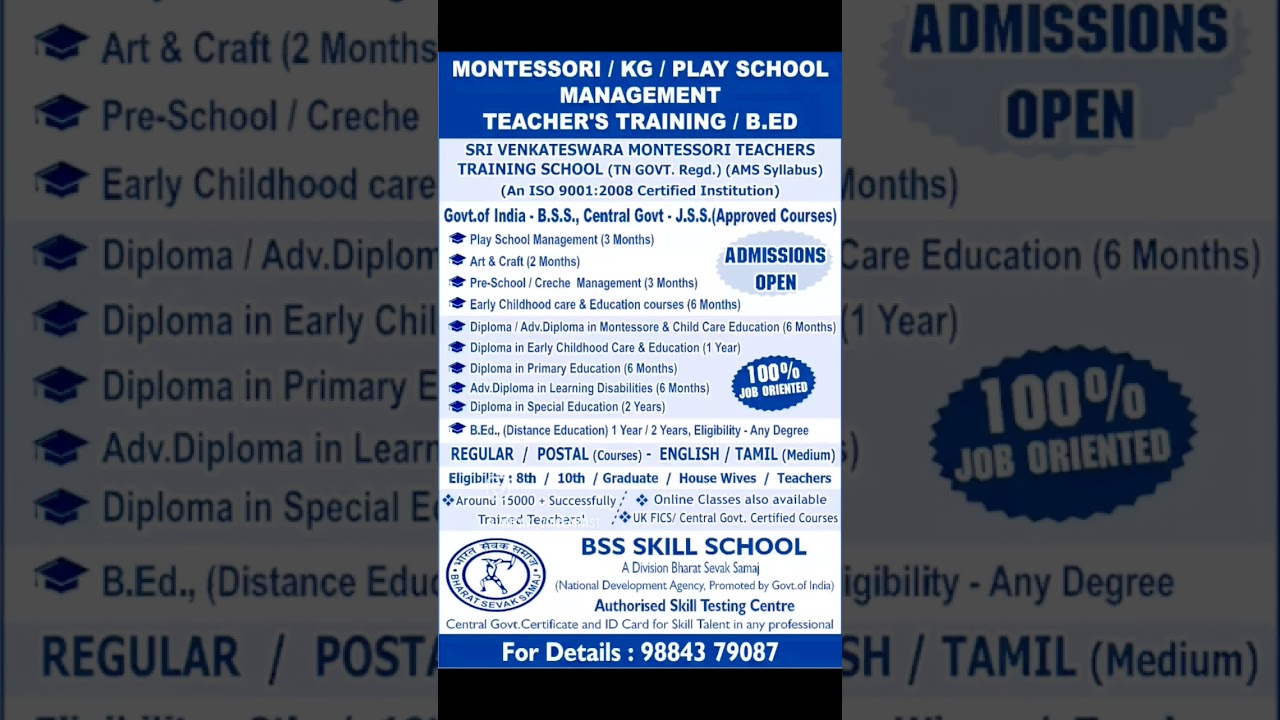 👩&zwj;🎓 Teacher Training | Montessori | 8th | 10th | Graduate | House Wife's | Teachers 👩&zwj;🏫