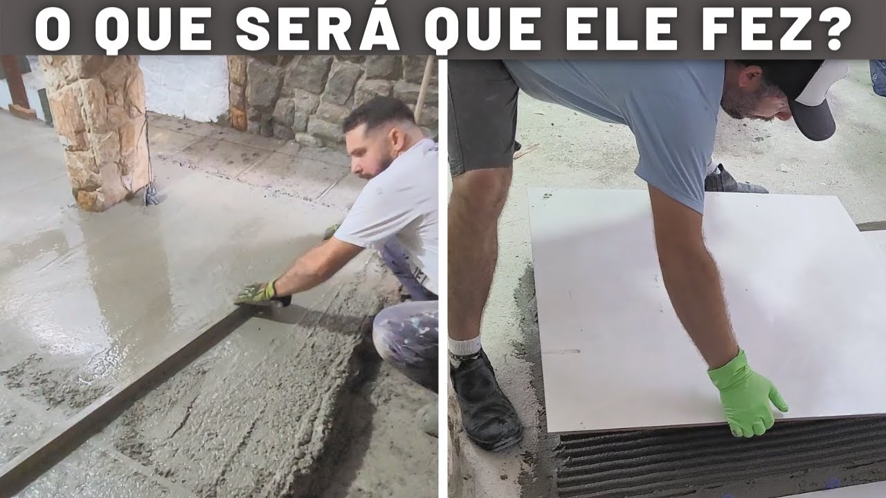 O QUE ESSE PEDREIRO FEZ NESSE PISO??
