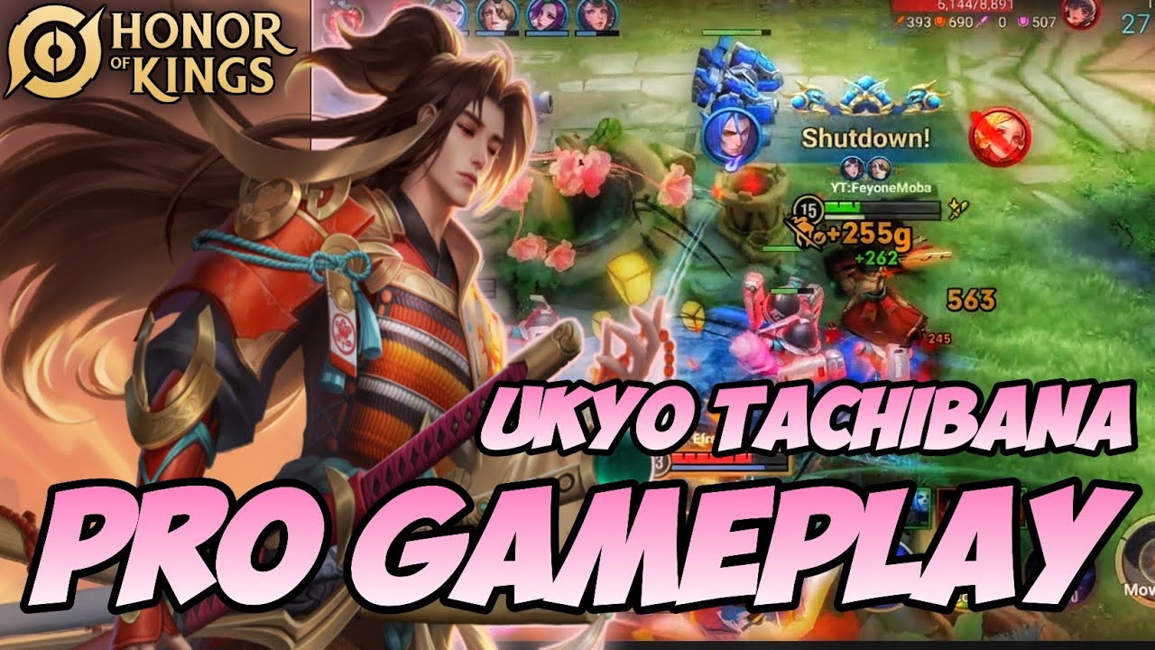UKYO TACHIBANA Pro Gameplay Best Technique Jungler Role | INSANE DAMAGE! Build Item - Honor of Kings
