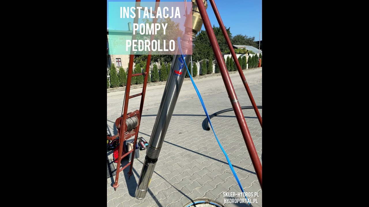 Instalacja pompy głębinowej PEDROLLO w studni wierconej | falownik ABB ACS 480 | www.sklep-hydros.pl